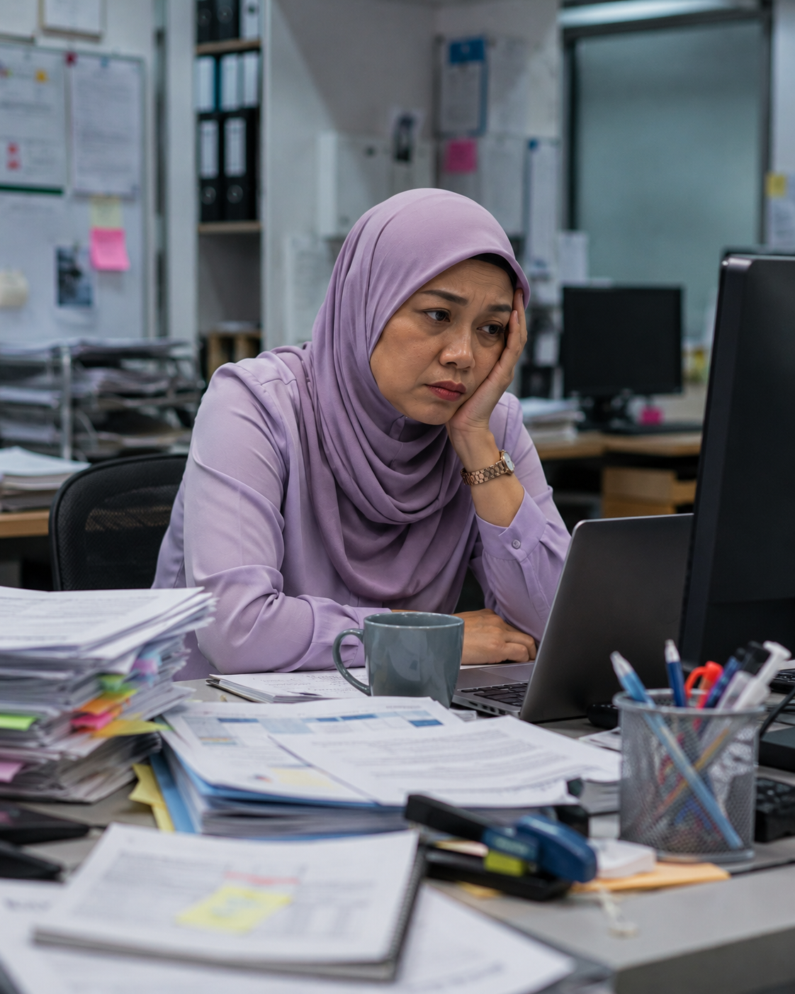 Kerja 10 minit jadi 30 minit
